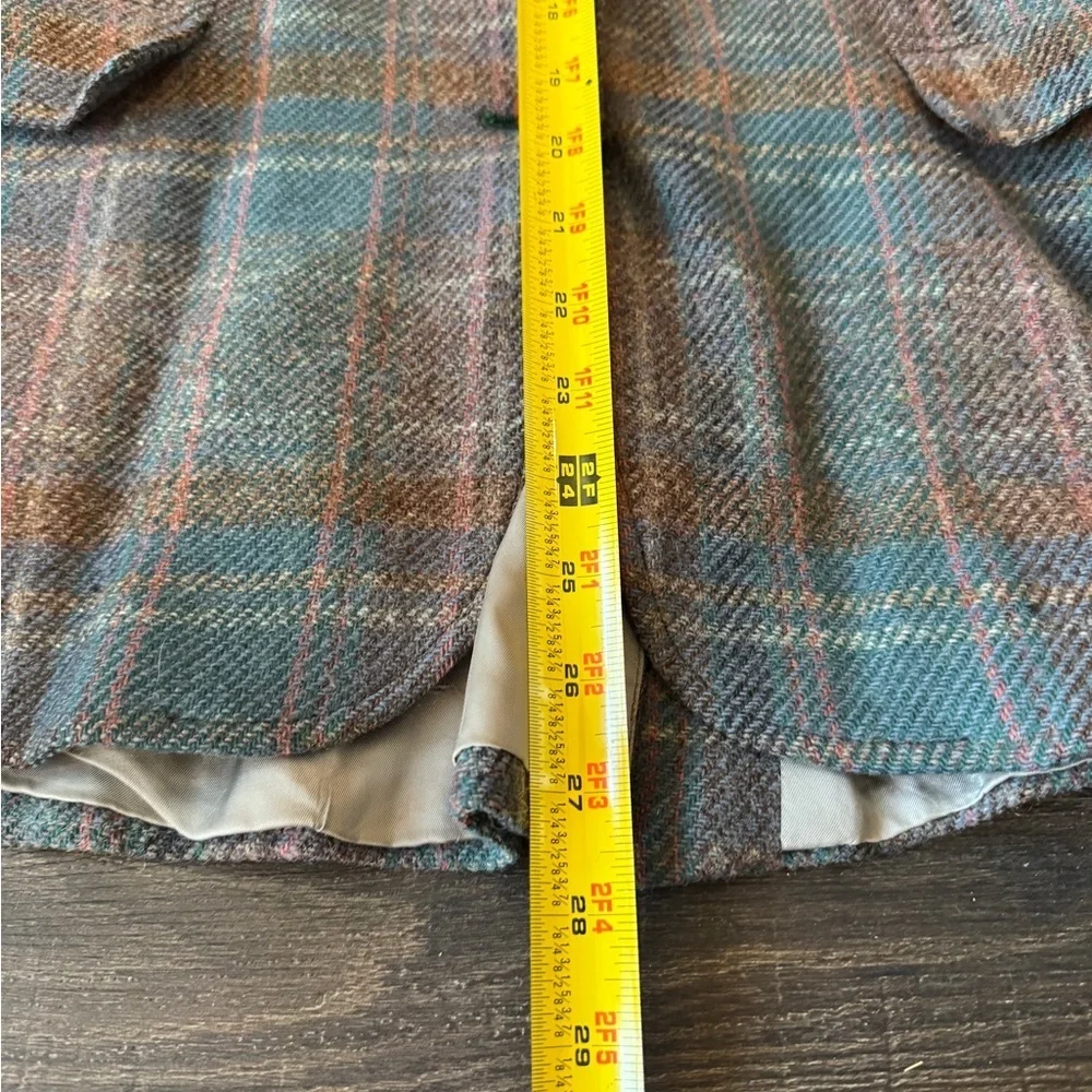 L.L. Bean Plaid Blazer in Blue and Brown